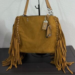 Coach Suede Fringe Rogue 31 EUC